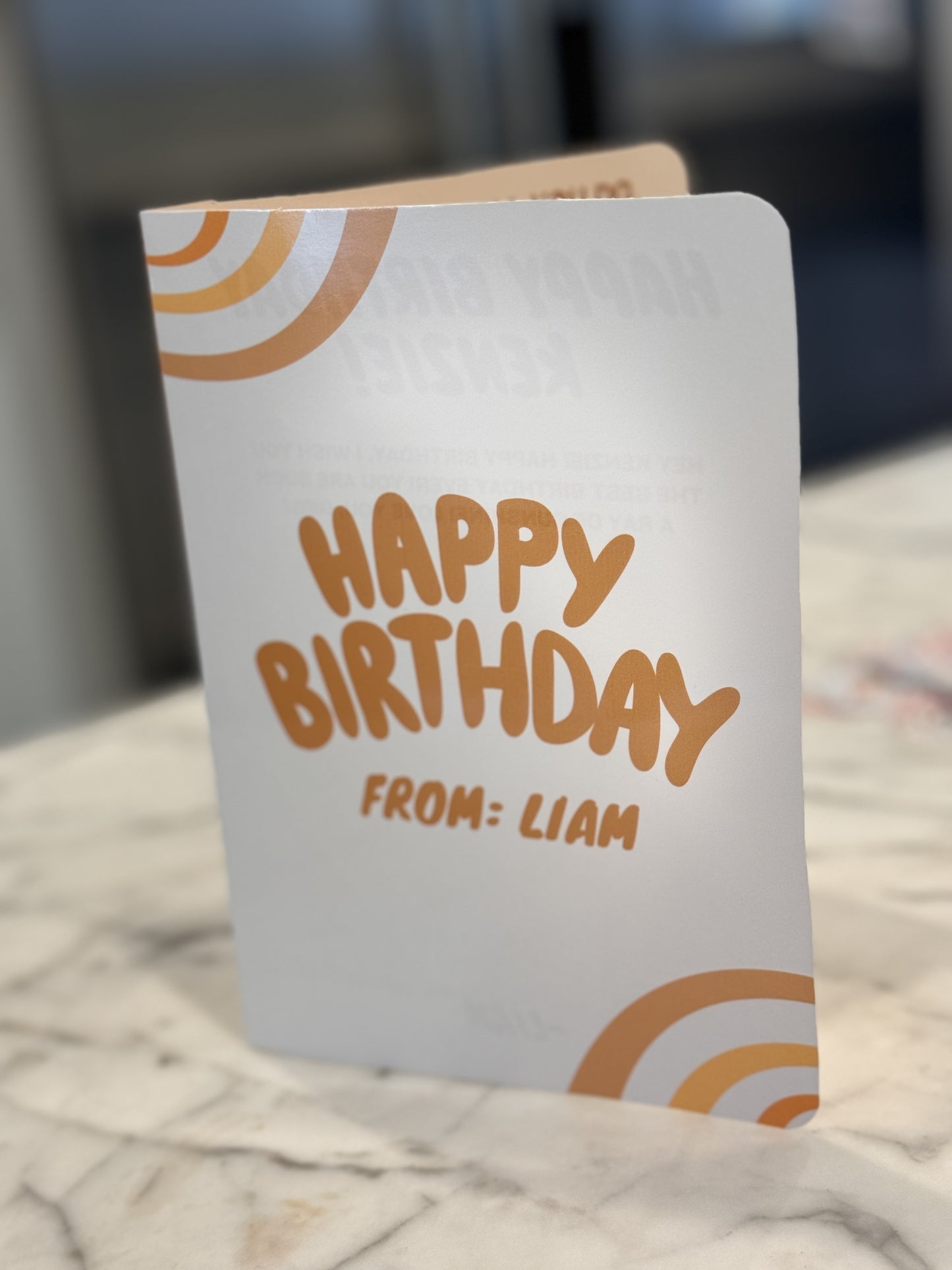 Tarjeta de cumpleaños bohemia personalizada