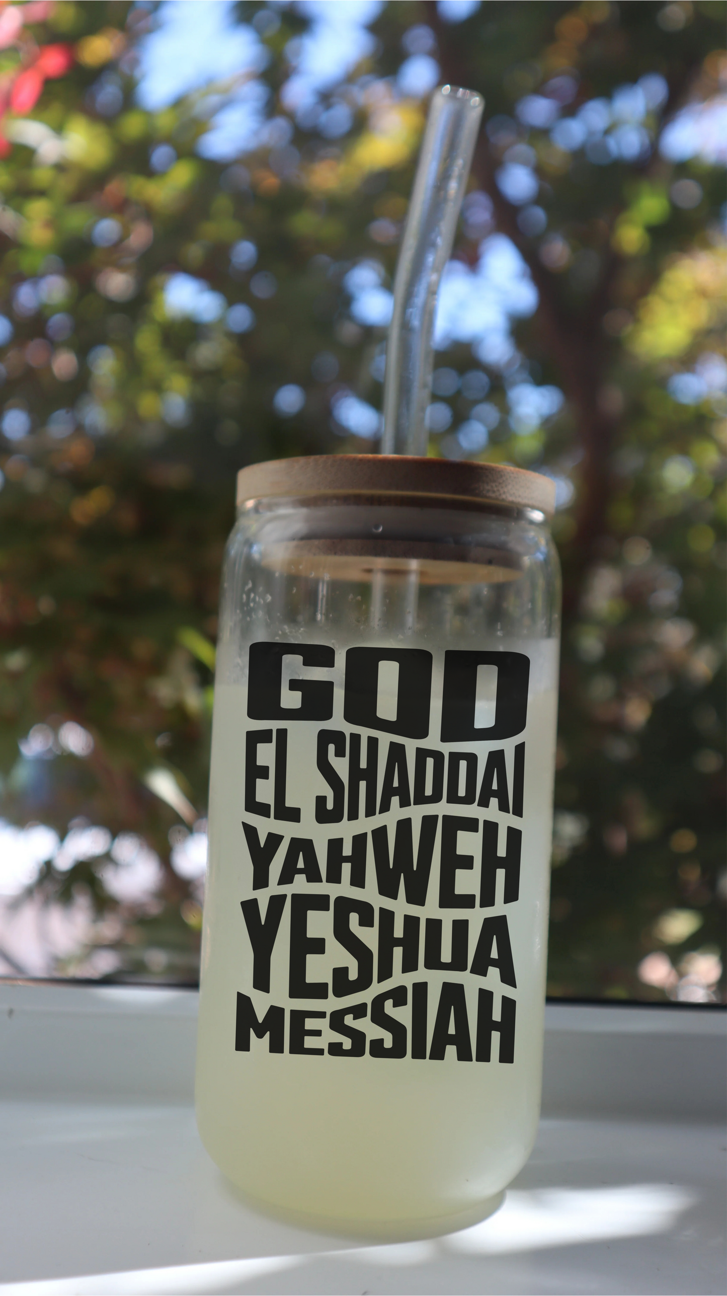 Names For God Glass Cup